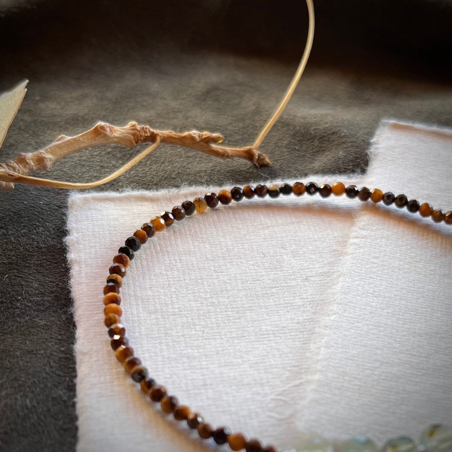 Tiger Eye & Prehnite Bracelet